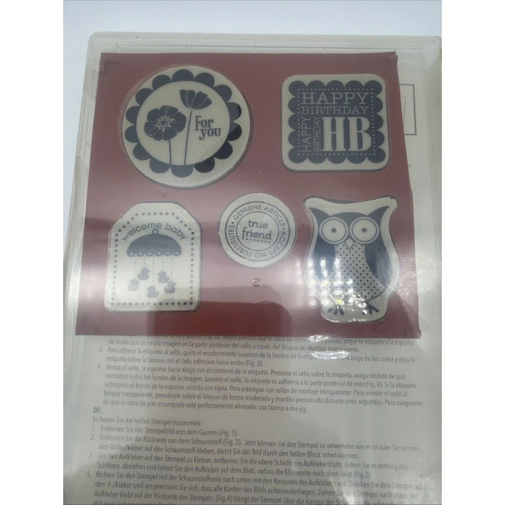 Lot of 4 Stampin Up Stamps day of gratitude Party this Way Clearly for you bliss